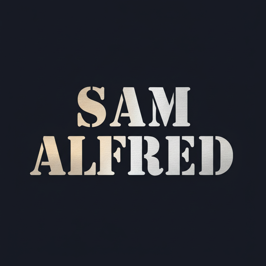 Original artist-name artwork for Sam Alfred