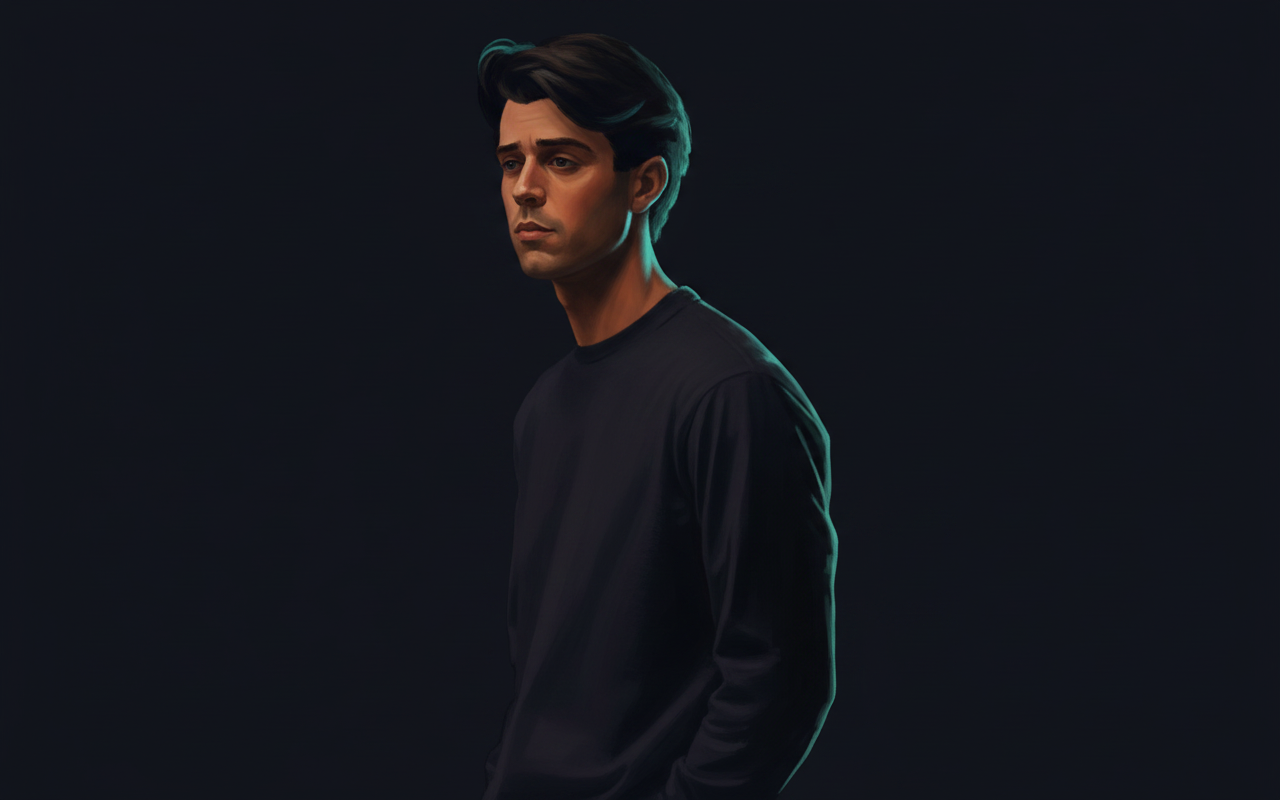 Editorial illustrated portrait of Ben Sterling